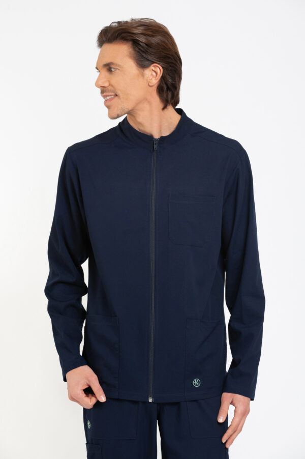 00038-BLUE-1 Completo in misto cotone manica lunga – Uomo
