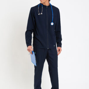 00038-BLUE-2 Completo in misto cotone manica lunga – Uomo