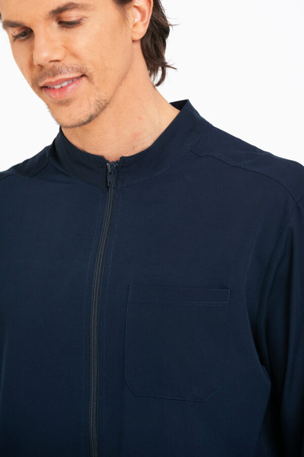 00038-BLUE-4 Completo in misto cotone manica lunga – Uomo