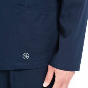 00038-BLUE-5 Completo in misto cotone manica lunga – Uomo