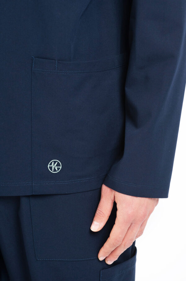 00038-BLUE-5 Completo in misto cotone manica lunga – Uomo