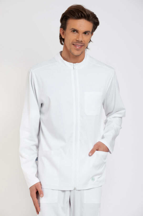 00038-WHIT-1 Completo in misto cotone manica lunga – Uomo