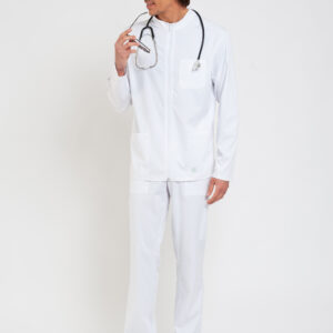 00038-WHIT-2 Completo in misto cotone manica lunga – Uomo
