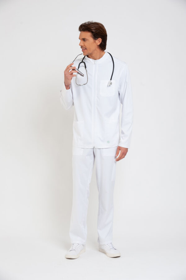 00038-WHIT-2 Completo in misto cotone manica lunga – Uomo