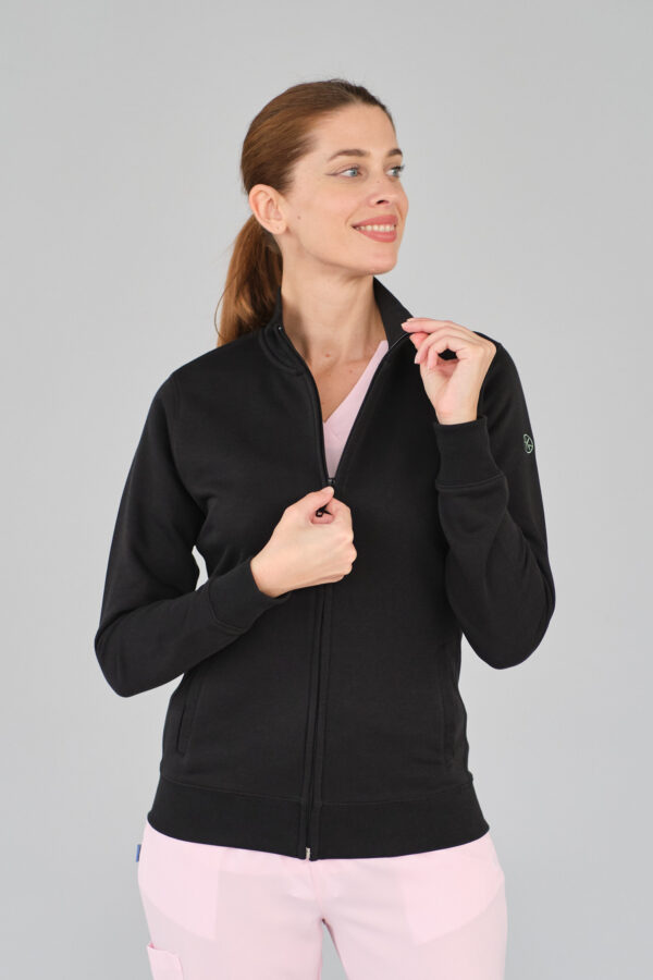 CAROL-BLACK-2-1 Felpa in cotone - Donna