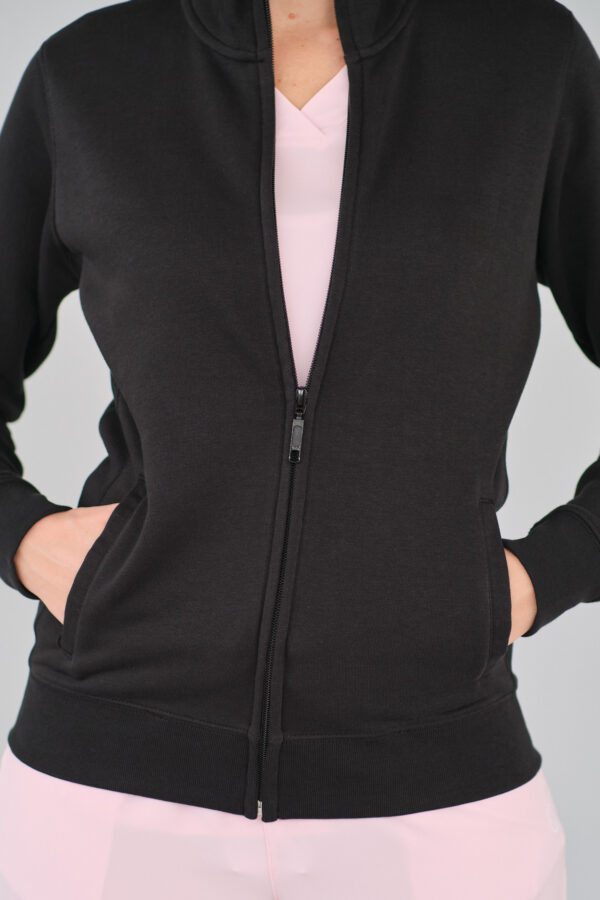 CAROL-BLACK-3 Felpa in cotone - Donna