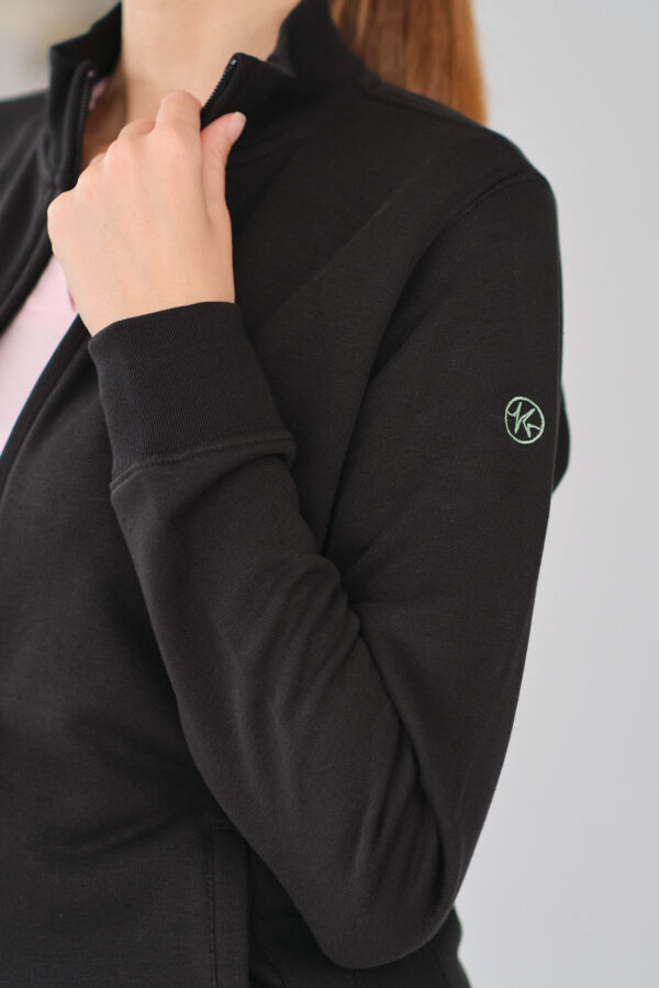 CAROL-BLACK-4 Felpa in cotone - Donna