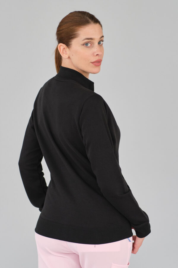 CAROL-BLACK-5 Felpa in cotone - Donna
