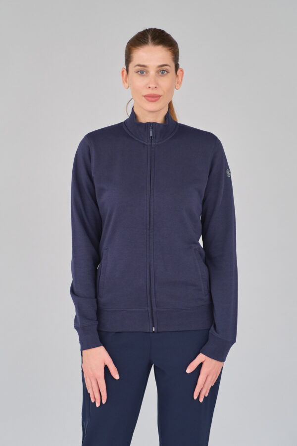 CAROL-BLUE-NAVY-1 Felpa in cotone - Donna