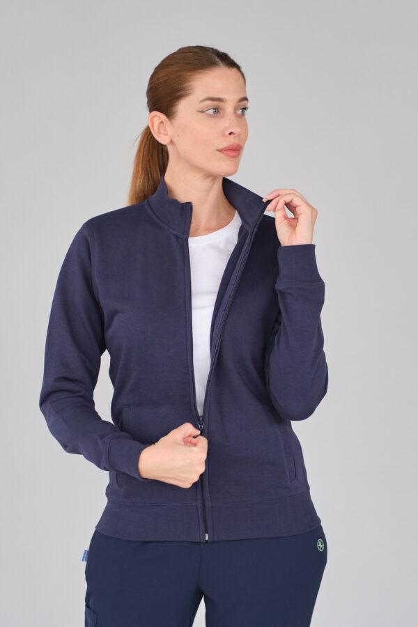 CAROL-BLUE-NAVY-2 Felpa in cotone - Donna