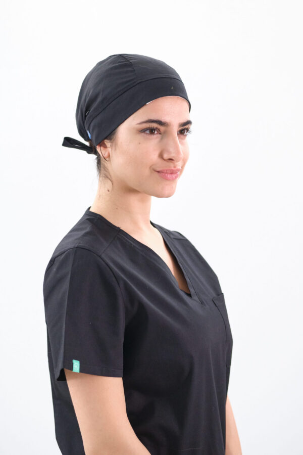 Cuffia-Kay_c-black- Cuffietta in cotone - Donna