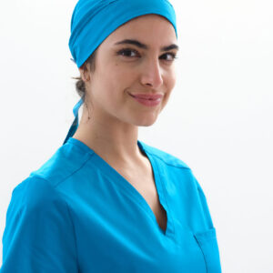 Cuffia-Kay_c-teal- Cuffietta in cotone - Donna