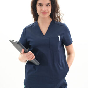 00111-BLUE-1 Completo in misto cotone - Donna