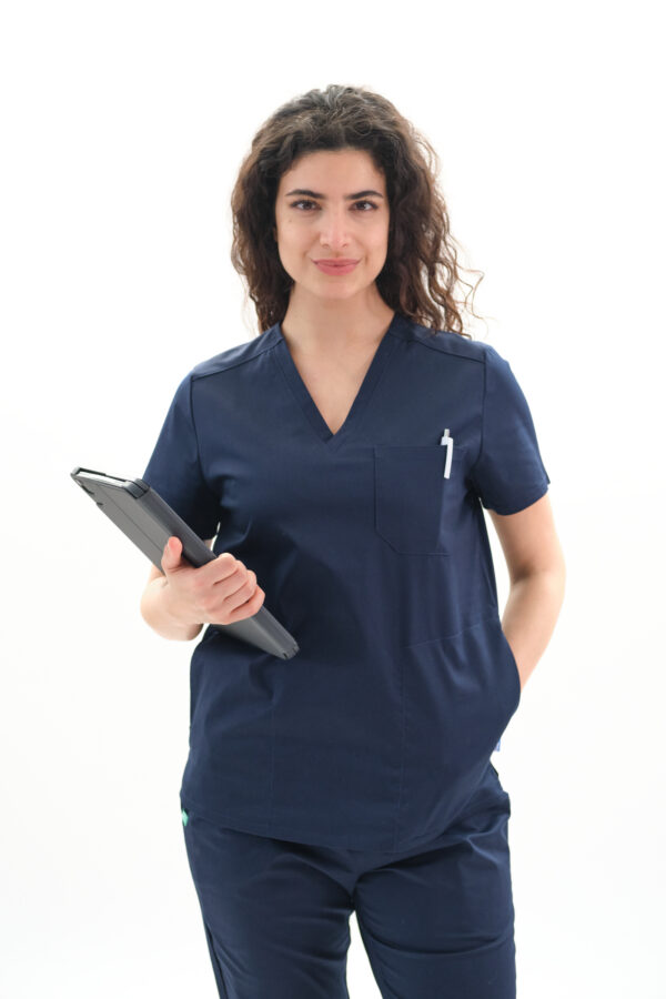 00111-BLUE-1 Completo in misto cotone - Donna
